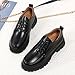 IUY Oxford Shoes for Women Womens Oxford Shoes Platform Lace-Up Oxfords Chunky Round Toe Non-Slip Fashion Classic Business Casual Comfortable Dressy Office Work Ladies Shoes Size 7.5