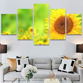 SIGNWIN 5 Panel Canvas Wall Art Modern Art...
