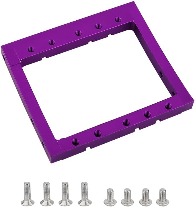 LCG Winch Dual Servo Mounts Bracket for 1/10 RC Rigs Crawler Capra SCX10 II Axle Comp TGH Rails LCG Chassis Kit Upgrade Part (Purple)