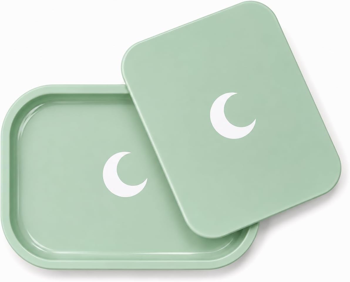 Small Metal Jewelry Tray with Lid - 5.5” x 7” Makeup Tray