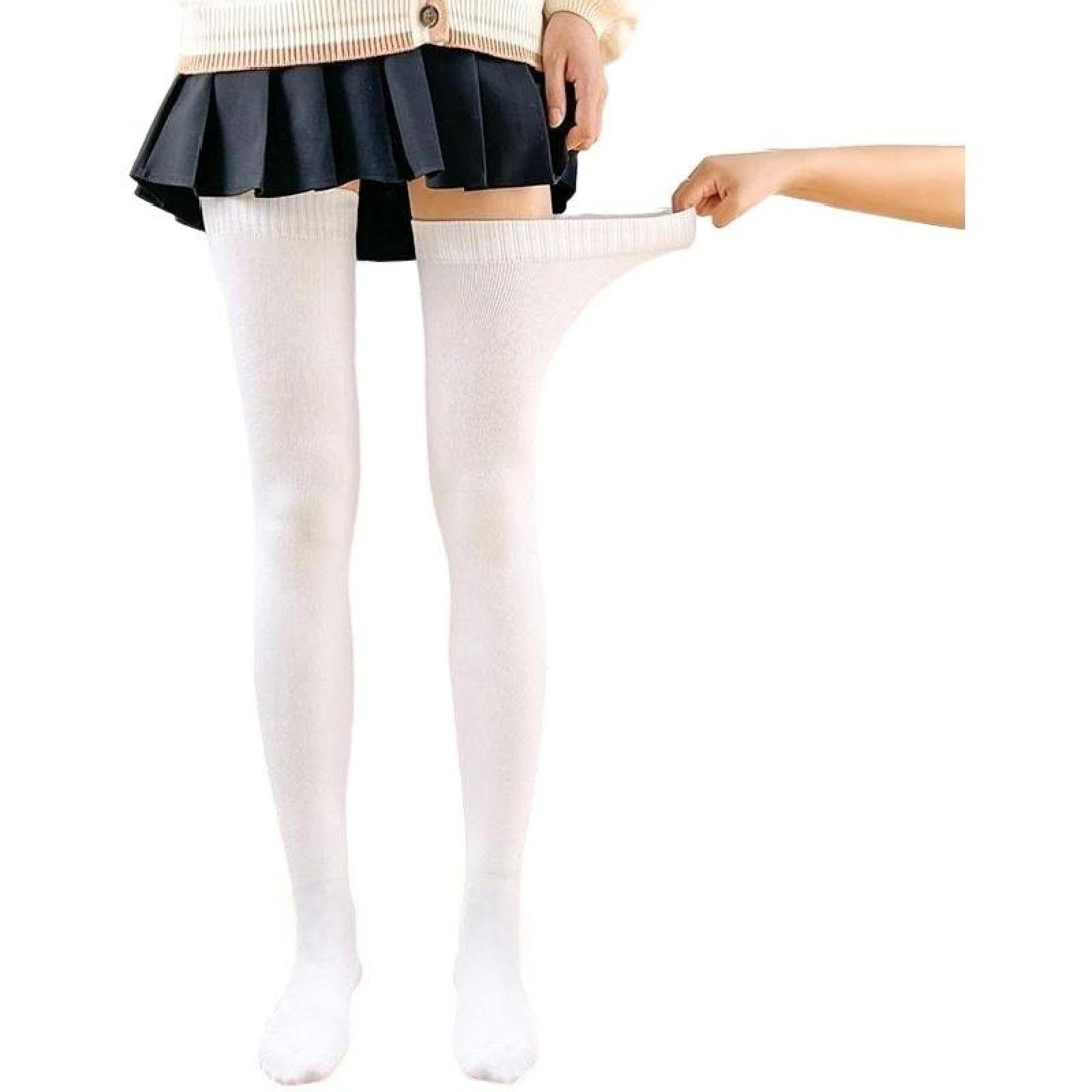 3 Pares De Calcetines Más Anchos Y Más Grandes,Medias Para Botas, Calcetines Hasta El Muslo,Punto De Algodón Extralargo, Cálido, Grueso,Alto,Largo,Calentadores De Piernas Para Mujer,