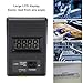 Digital Thermometer K Type Sensor LCD Thermometer Temperature Detector, Industrial Grade Steel, Compact and Lightweight, for Gas and Liquid Measurement, with Large LCD Display,