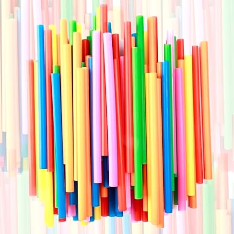 150pcs Jumbo Smoothie Straws, Colorful Disposable Wide-mouthed Large Straw Cover