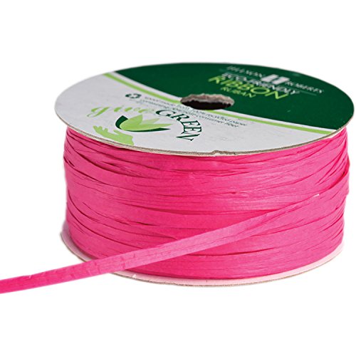 Jillson Roberts 6 Spool-Count 1/4" X 50' Paper Raffia Ribbon Available In 3 Different Assortments, Perfectly Primary #TOP3