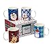THE TWIDDLERS 4 Pezzi Set Regalo di Tazze Natalizie con Scatola, 340ml - Adatto al Microonde - Regalo per Famiglia e Amici