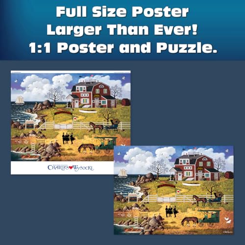 Buffalo Games Charles Wysocki - Formulating the Plan - 1000 Piece Jigsaw Puzzle - Multicolor, 26.7 x 19.75 in - Blue Board & Poster - Adult Jigsaw Puzzles 1000 Pieces - Charles Wysocki Art by Buffalo Games - Image 3