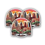 San Antonio Sticker Kindle Stickers Book Sticker Aesthetic Vinyl Stickers for Phone Laptop Computer Water Bottle Waterproof (3pcs,2.5’’)