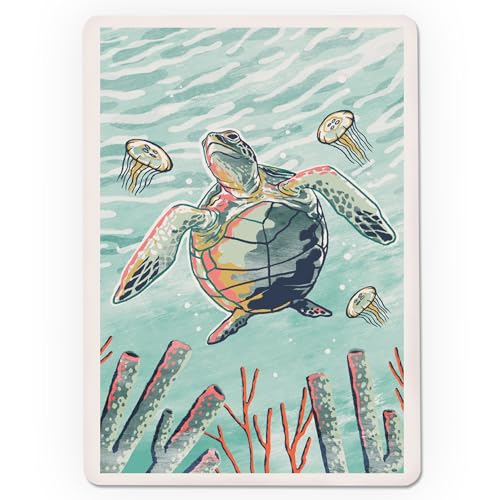 Lantern Press Naipes Poker Pastel Tortuga de Mar miniatura 3