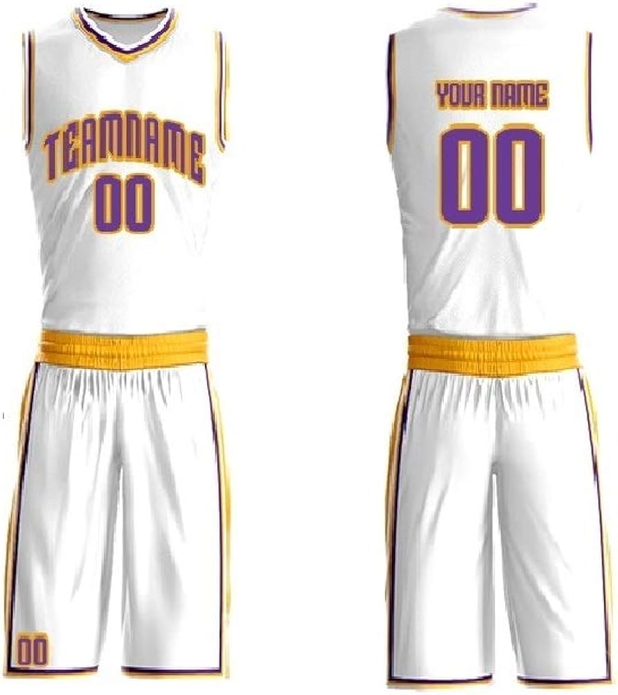Personalized 2 Piece Set Basketball Jersey Sportswear Team Uniforms(V