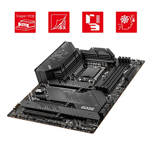 Image of MSI MPG Z690 Edge WiFi DDR4 Motherboard ATX - Supports 14th /13th /12th Gen Intel Core Processors, LGA 1700 - Mystic Light, 75A VRM, Memory Boost (DDR4-5200 /OC), PCIe 5.0 x16, 4X M.2 Gen4 / x4, Wi-Fi 6