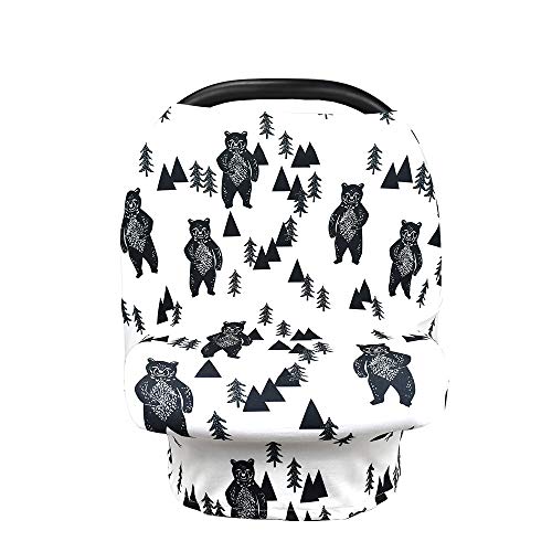 Image of Rquite Car Seat Cover Baby, Carseat Cover for Boy Girl, Stretchy Infant Car Seat Cover, Breathable Car Seat Canopy, Nursing Cover for Breastfeeding, Multi-use Baby Carseat, Carrier, Stroller Covers