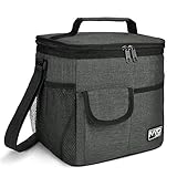 Large Insulated Lunch Bag for Women Men, 10L Leakproof Thermal Reusable Lunch Box for Adult & Kids,...