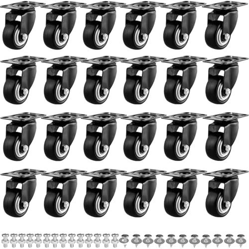 Set of 24 Heavy-Duty Industrial Casters