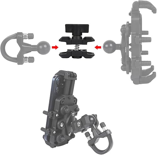 Miniatura 5 de Double Socket Arm Aluminum Alloy Short Arm Compatible with RAM mounts and Other 1'' B Size Ball Adapter