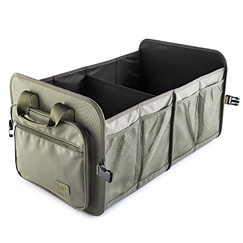 Foldable Car Trunk Organizer with Mesh Pockets Side Bag Washable Automotive Waterproof Storage
