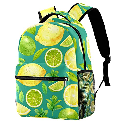 Sac à dos citron et agrumes femme grand volume idéal pour les cours et escapades
