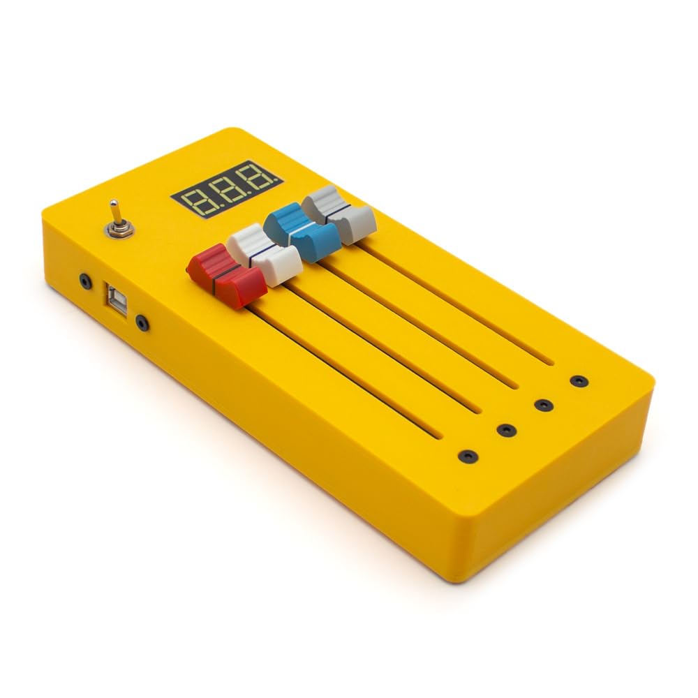 Toplionace Kontroler CC z Wyświetlaczem Cyfrowym - 4-ścieżkowy Kontroler Midi z Długim Faderem do Daw (Zielony)