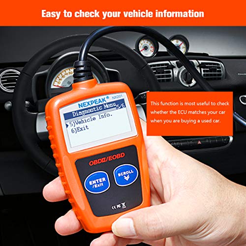 NEXPEAK OBD2 Scanner Vehicle Engine Code Reader Car Diagnostic Tool Automotive Emissions Analyzer