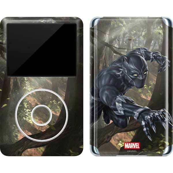 Skinit Decal MP3 Player Skin Compatible with iPod Classic (6th Gen) 80GB - Officially Licensed Marvel Black Panther in The Jungle Design