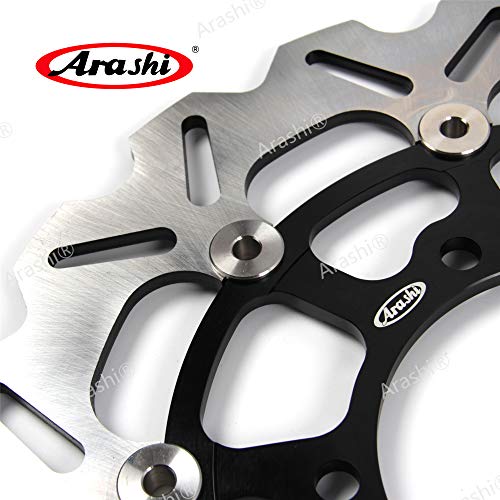 Arashi Brake Disc Rotors Front And Rear For Suzuki Gsxr 600 750 2006 2007 K6 K7 / Gsxr 1000 2005-2008 K5-K8 Motorcycle Replacement Accessories Gsx-R600 Gsx-R750 Gsx-R 10000 Black 05 06 07 08 #TOP3