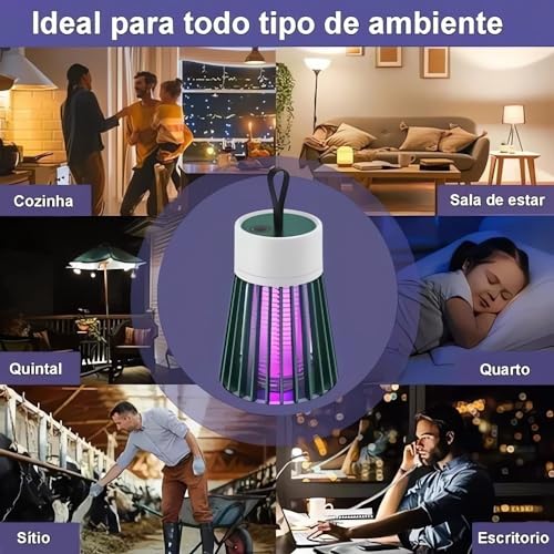 Luminaria Mata Mosquito Dengue Repelente Eletrico Armadilha Luz Ultravioleta Choque Lampada Inseto P