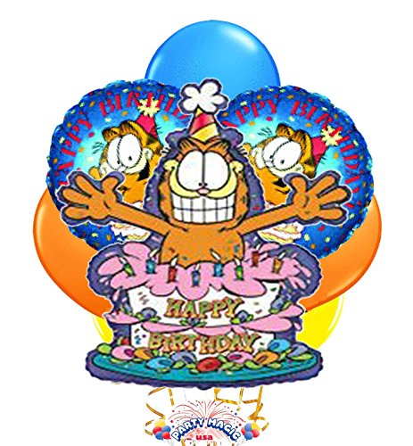 PMU Garfield Cat Comic Happy Birthday Party Balloon Kit Supplies (9/pkg) Pkg/1