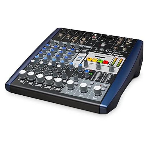 PreSonus StudioLive AR8c Mezclador Analógico/Interfaz de Audio 8 Canales Compatible USB-C/Grabador SD Estéreo