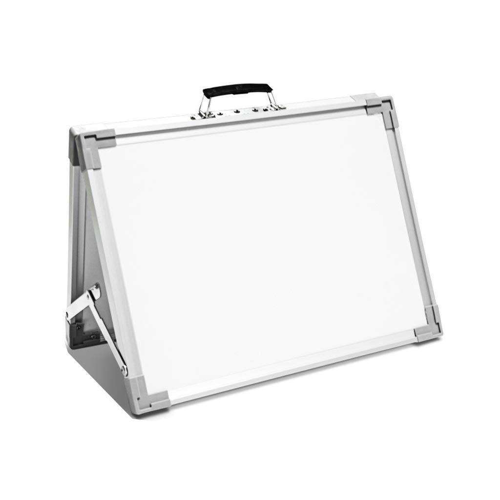 Pizarra Blanca - Pequeño borrado en seco con asa Mini Caballete portátil Plegable de Escritorio Tablero de Notas magnético de Doble Cara