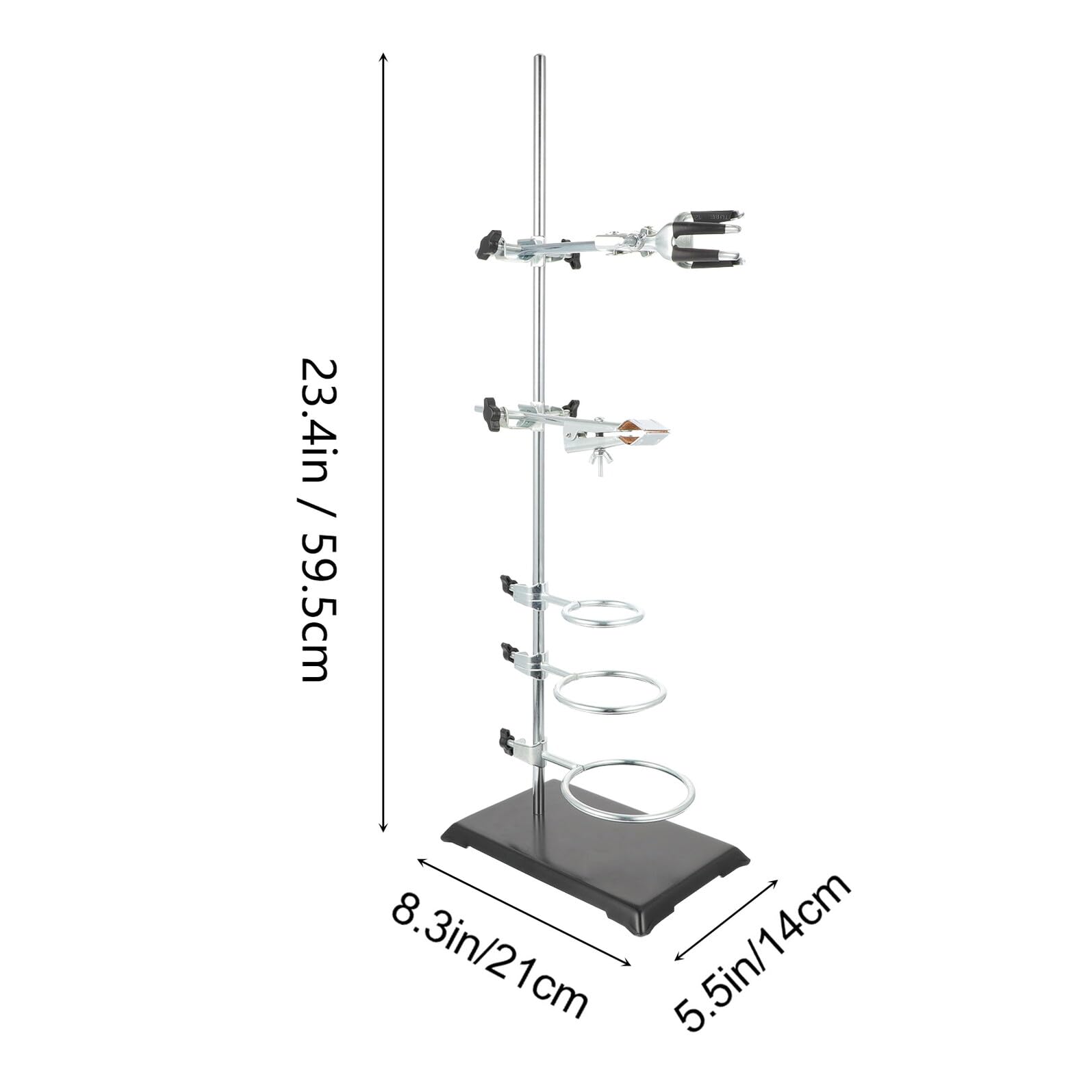 ERINGOGO Laborinstrumenten-halter Metallständer Laborregal mit Stabiler Basis für Chemielabor Experimente Vielseitig Verwendbar