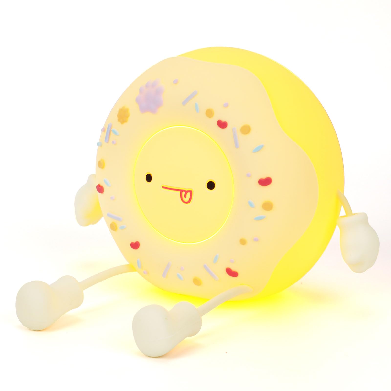 QANYI Donut Lover Lamp, Soft BPA Free Silicone Touch Night Light, Eye Caring, Stepless Dimming, Christmas Gift, Room Decor, Party, Home Office,