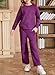 blibean Teen Girls Fall Clothes Set Tween Winter Stylish Outfits Girl Fashion Matching Sweatsuit Big Kids Cute Sweatshirt Sweatpants School Clothing Size 8-9 Years Old Purple
