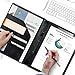 doginthehole PU Leather Padfolio Folder Classical Cross Print Portfolio Binder Document Organizer Resume Folio Binder for Women Men- Be Still and Know That I am God Print