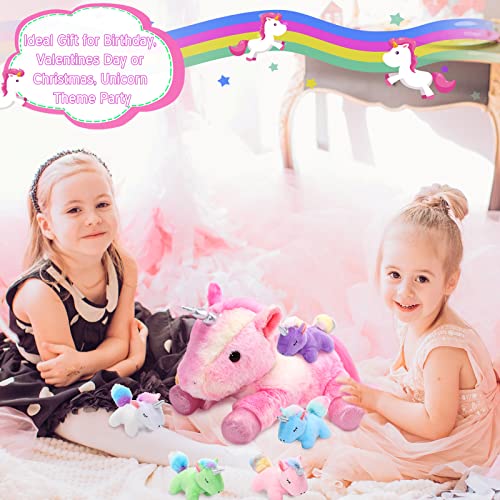 Sumind Mommy Unicorn Plush, Stylish Style, Pink - image 7