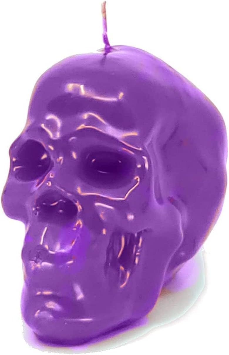 Purple Large Skull Figure Image Candle (Control, Command, Power, Domination, Influence, Spells, Spellwork & Ritual Magic)