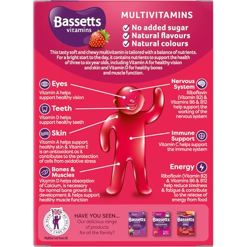 Bassetts Vitamins 3-6 Years Strawberry Flavour Multivitamins 60 Gummies - Image 5
