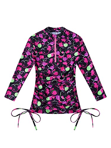 renvena Girls One Piece Swimsuit Floral Sun Protection UPF Long Sleeve Jumpsuit Summer Hawaii Beach Monokini3