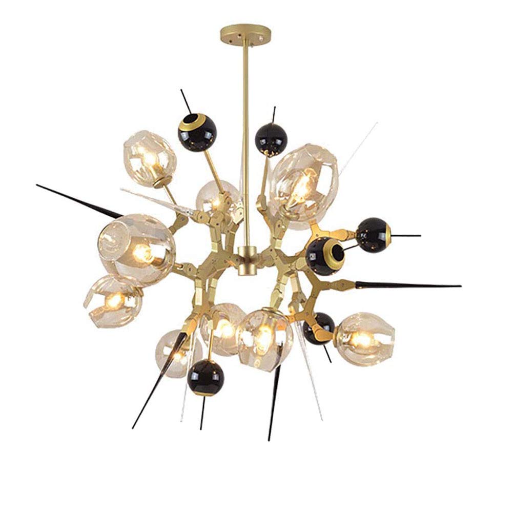 Wan Suo Pendant Lights, Modern Sputnik Chandelier 10(Cognac,10 head)
