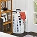 Gracious Living 91786-5C Easy Carry Flex 87.5 Liter Dirty Clothes Basket, Large Fully Ventilated Plastic Laundry Hamper Bin with Handles, White
