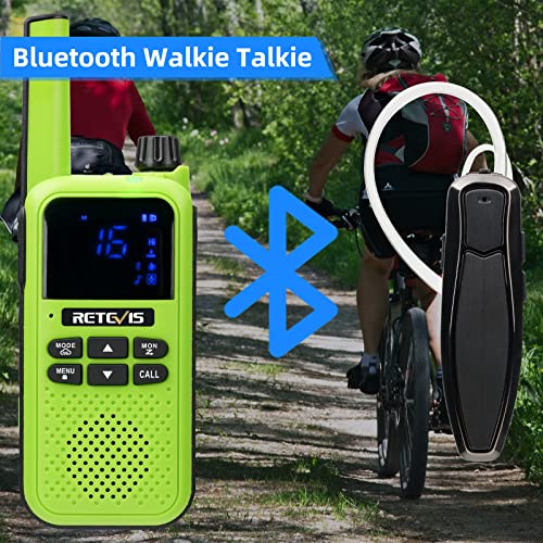 Retevis Ra19 Bluetooth 2 Way Radios, Wireless Walkie Talkies With Bluetooth Earpiece, Vox Hands Free Two Way Radio Long Range, Frs Vibration Walkie Talkies Radio For Hunting 2 Pack #TOP1
