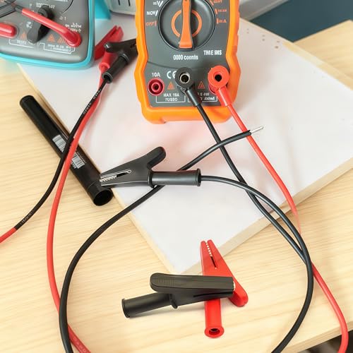 Image of 10PCS 30A Insulated Alligator Clips Crocodile Clamps Nickel Plated Copper Electric Circuit Test Testing 4mm Standard Banana Plug Connectio (Black+Red) Gytovvvz
