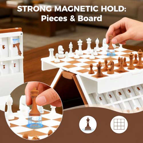 Set de Ajedrez 3D Plegable con Tablero Magnético miniatura 4