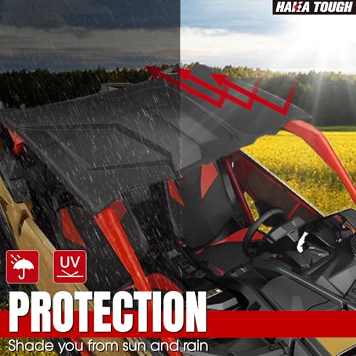 HAKA TOUGH Hard Roof for Can Am X3 2 Seater Models 2017-2024, 2-Piece Roof Top Combination Sun Visor for Can Am Maverick X3 2 Door Accessories, Replace OEM # 715002902 by HAKA TOUGH - Used condition - Image 3