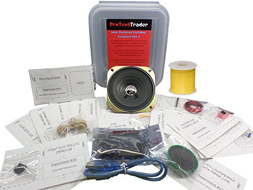 Make: Electronics 2nd Edition Component Pack 3 Deluxe - Electronic Kit with a ATmega328P Based Microcontroller for Teen to Adult Schools STEM Educational Programs Learning Circuit