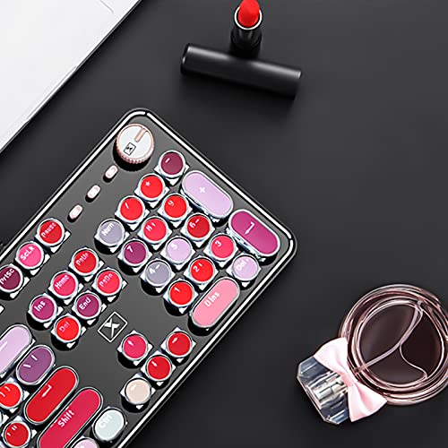 Tonizer Mechanical Gaming Keyboard In Lipstick Style Metal Vintage Steampunk Retro White Backlit 104 Keys Anti-Ghosting Round Keycaps Metal Panel Wired Usb For Pc Mac Laptop(K520) #TOP7