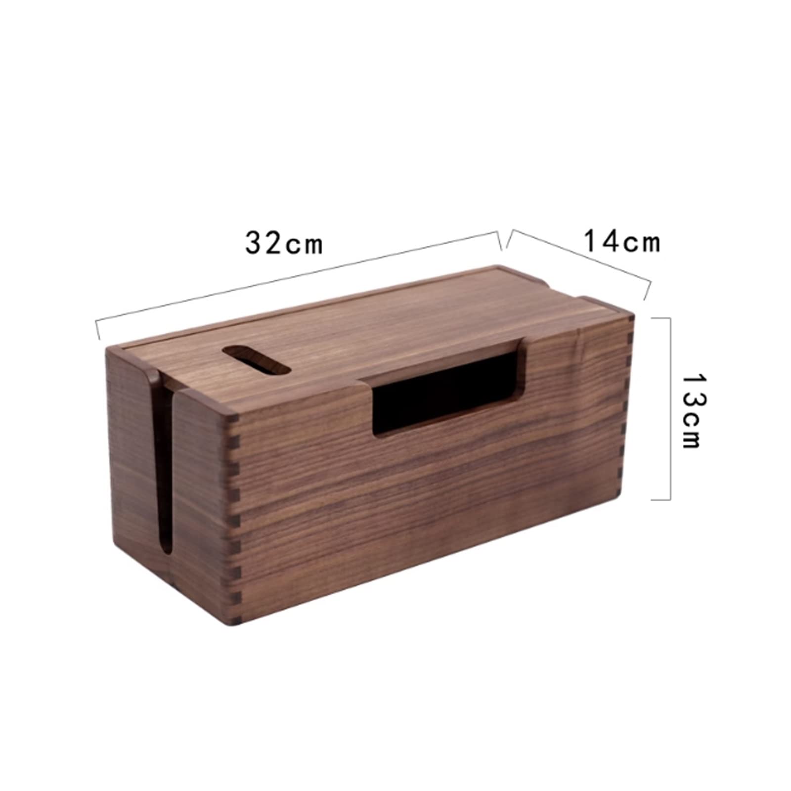Kabel-Management-Box aus Holz, Kabel-Aufbewahrungsbox, Kabel-Aufbewahrungsbox, kabellose Router-Rack-Reihe und Datenkabel-Abdeckung, Line-Manager, Set-Top-Box, Hub-Box, Kabel-Organizer-Box-Aufbewahrun