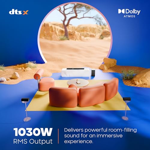 Image of Zebronics Juke Bar 9890 1030W Soundbar 2026 Launch, 5.1.2 CH Surround Sound, Dolby Atmos, DTS X, BT v5.3, HDMI eARC, Optical in, Wireless Subwoofer, True Wireless Rear Satellites, 5 Driver Soundbar