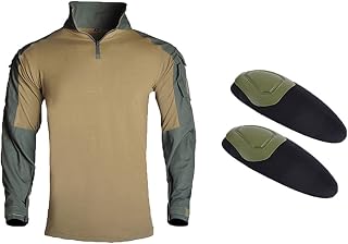 Suwequest Tactical Combat Suit With Pads Camo Military Combat Shirt+Pants Hunting Cothes Multi-Pocket Uniform