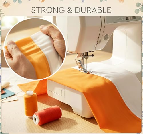 Kit de hilos de coser ilauke, 600 yardas, 6 colores con aguja miniatura 6