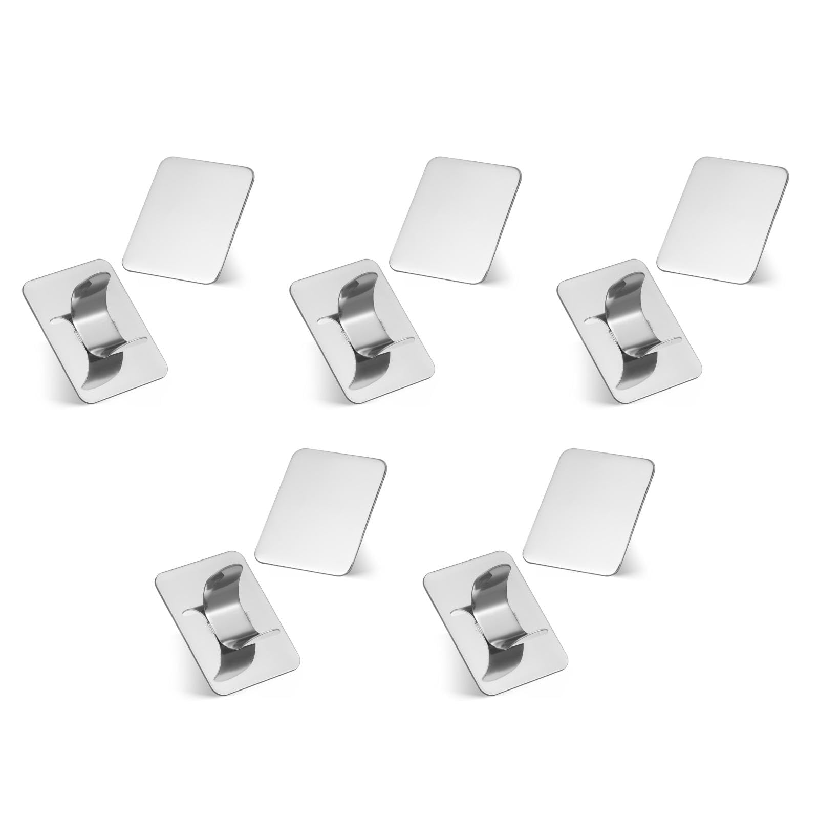 SEWACC 10pcs Stainless Steel Nail Art Palette Professional Color Mixing Tool for Nail Design for Salon and Use