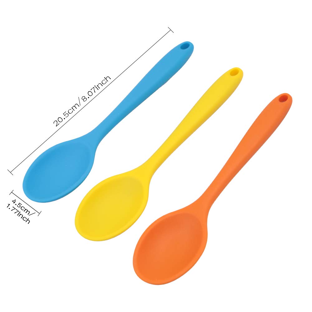 Set 6 Cucchiai Da Cucina In Silicone Multicolore – Antiaderenti, Termoresistenti, Per Mescolare E Servire